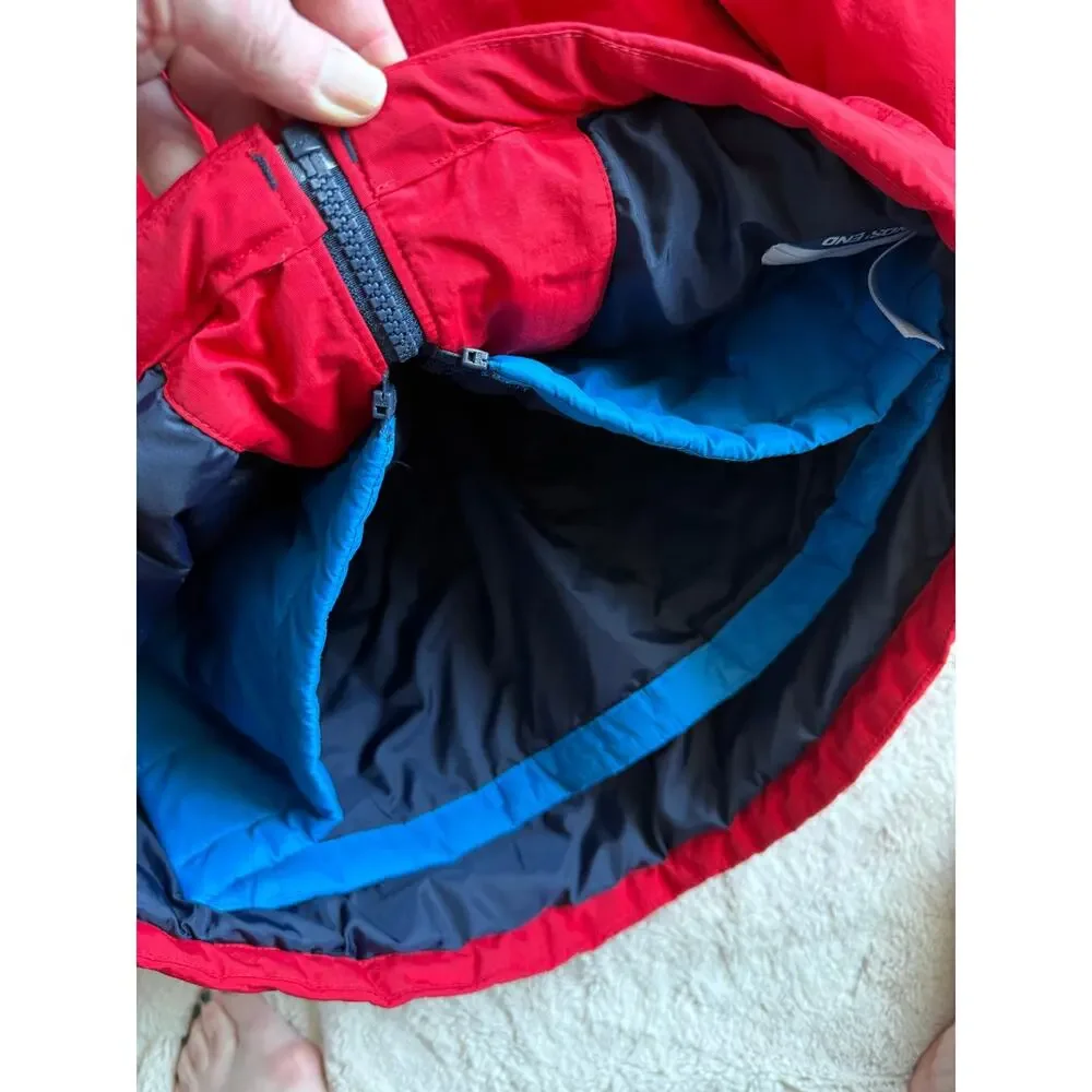 Lands' End Squall 3-in-1 Red/Blue Winter Coat 14-16